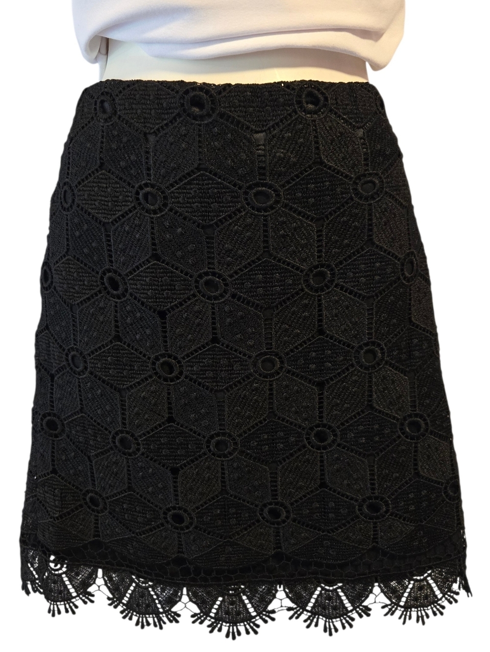 Attitude Jay Manuel Black Lace Skirt Size‎ 6